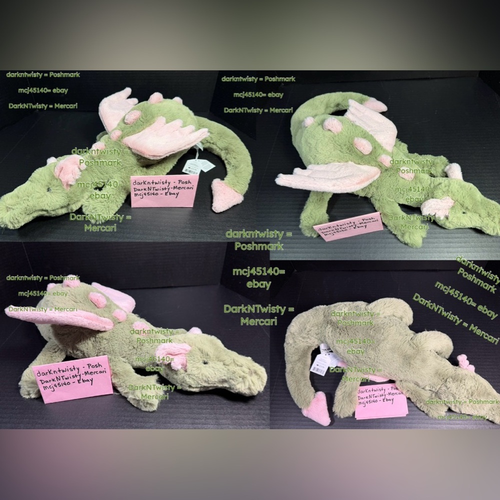 BNWT SET OF 9 JELLYCAT SNOW SAGE LAVENDER ROSE SKY DEXTER LAZULIA MALACHY HEART - Picture 5 of 15